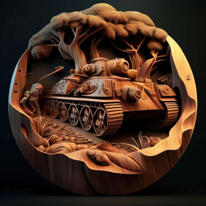 3D model Tank Battle Heroes game (STL)